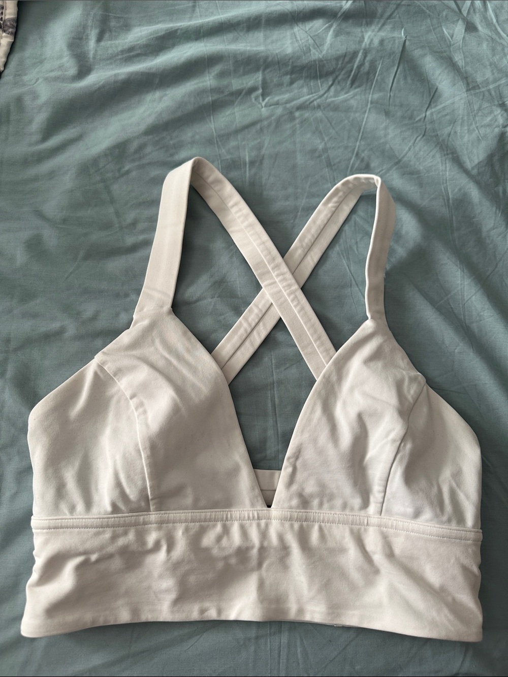 lululemon athletica Cream & Taupe Strappy Crossback Sports Bra